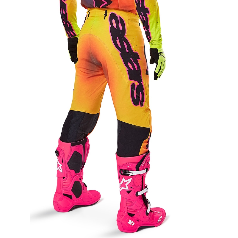 Pantaloni motocross Alpinestars Supertech Lipan galben-roz