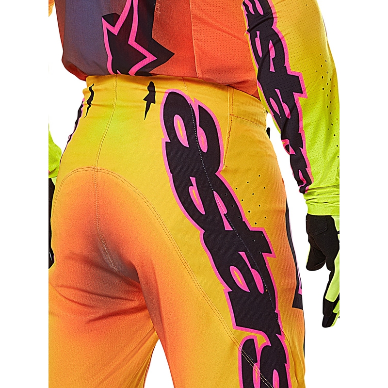 Pantaloni motocross Alpinestars Supertech Lipan galben-roz