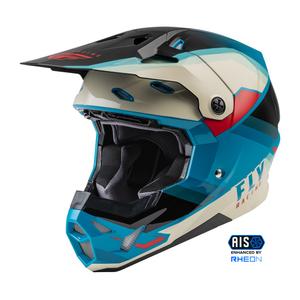 Casca motocross FLY Racing Formula CP negru-gri-turcoaz