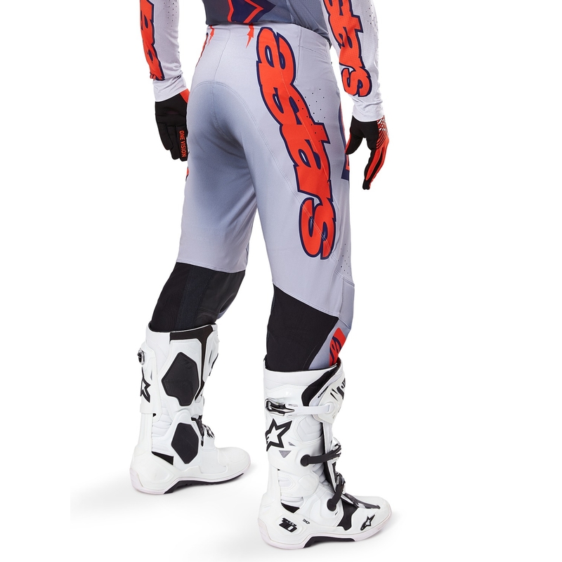 Pantaloni motocross Alpinestars Supertech Lipan gri-portocaliu fluo