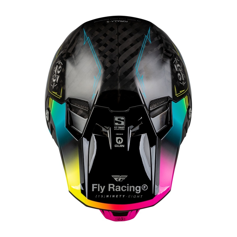 Casca motocross FLY Racing Formula S negru-albastru