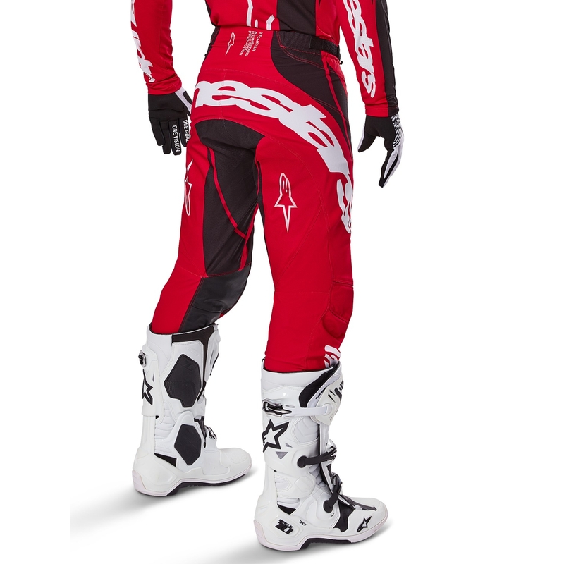 Pantaloni motocross Alpinestars Techstar Dreem roșu-negru