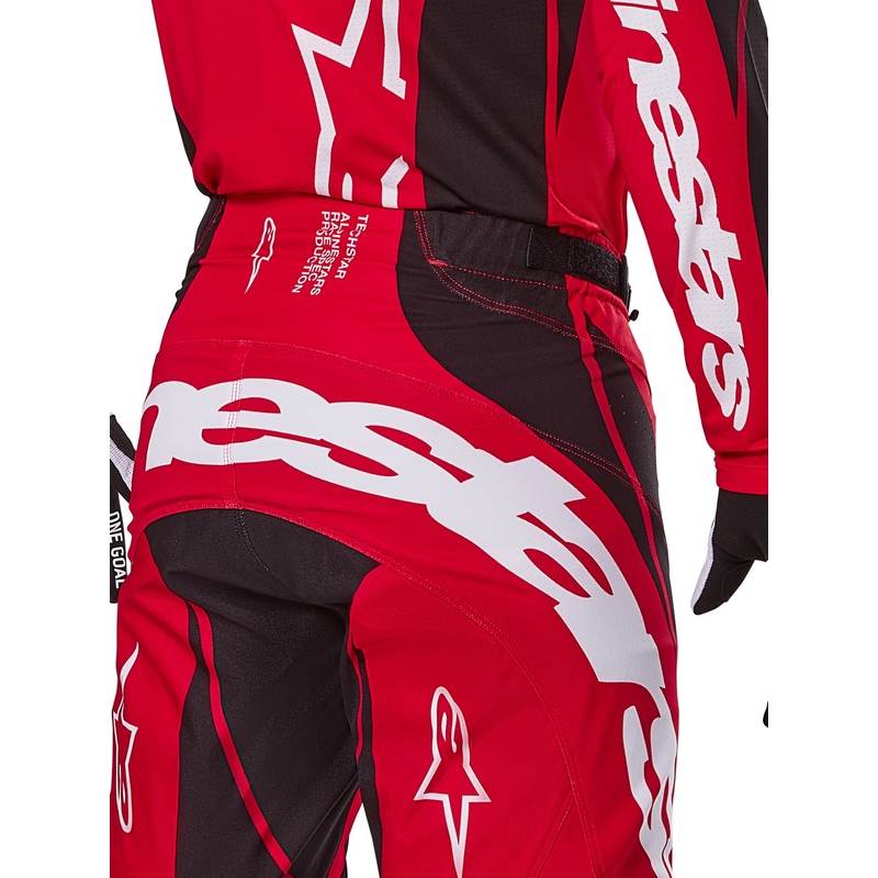 Pantaloni motocross Alpinestars Techstar Dreem roșu-negru