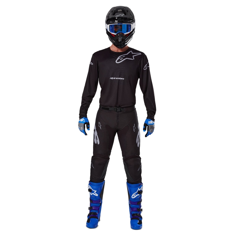 Pantaloni motocross Alpinestars Racer Graphite negru-gri