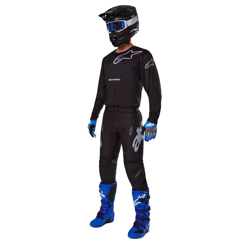 Pantaloni motocross Alpinestars Racer Graphite negru-gri