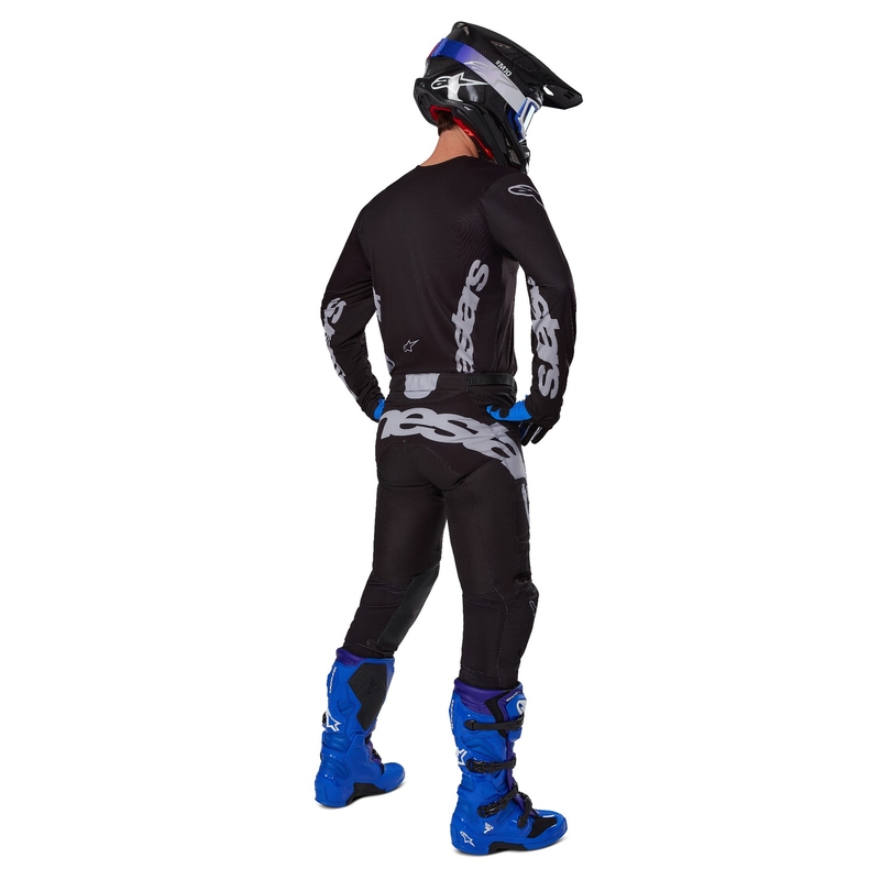 Pantaloni motocross Alpinestars Racer Graphite negru-gri