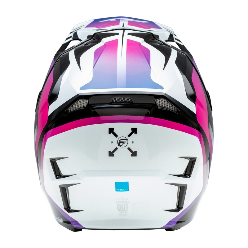 Casca motocross FLY Racing Formula CP alb-negru-violet