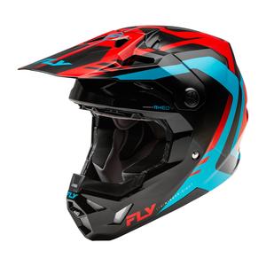 Casca motocross FLY Racing Formula CP rosu-negru-albastru