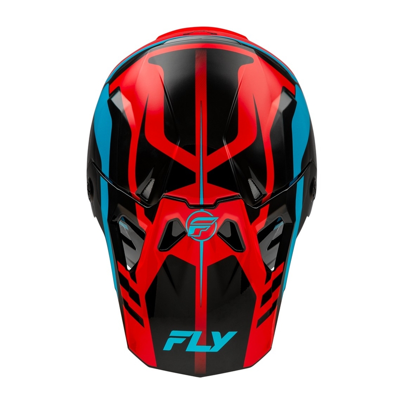 Casca motocross FLY Racing Formula CP rosu-negru-albastru
