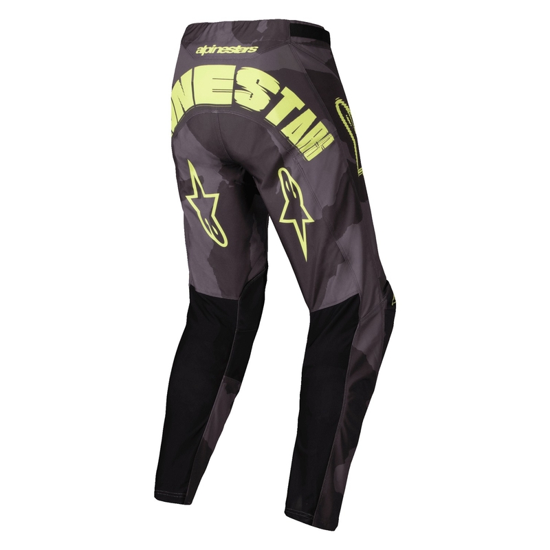 Pantaloni motocross Alpinestars Racer Hollow galben-camo închis închis
