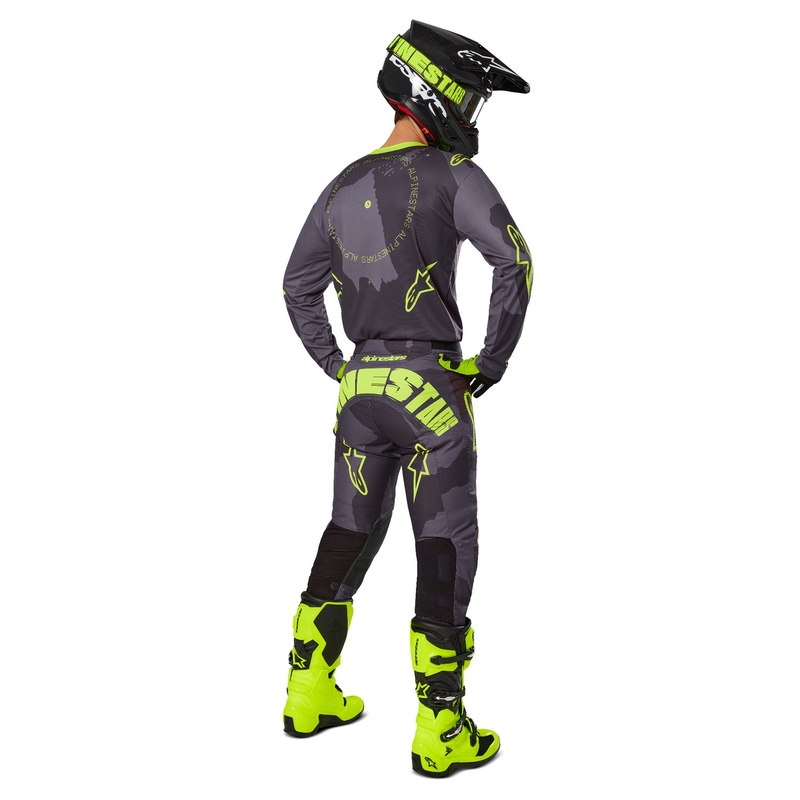 Pantaloni motocross Alpinestars Racer Hollow galben-camo închis închis