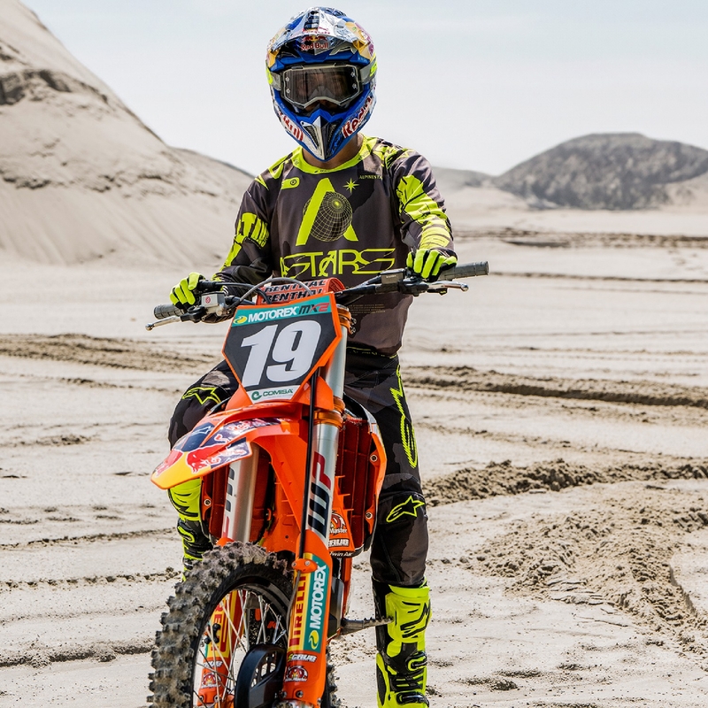 Pantaloni motocross Alpinestars Racer Hollow galben-camo închis închis