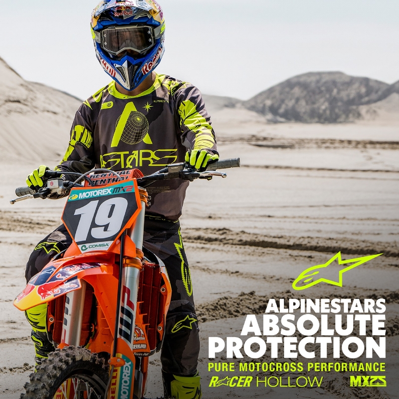 Pantaloni motocross Alpinestars Racer Hollow galben-camo închis închis