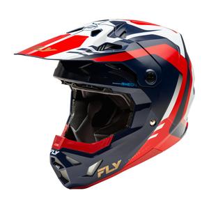 Casca motocross FLY Racing Formula CP rosu-alb-albastru