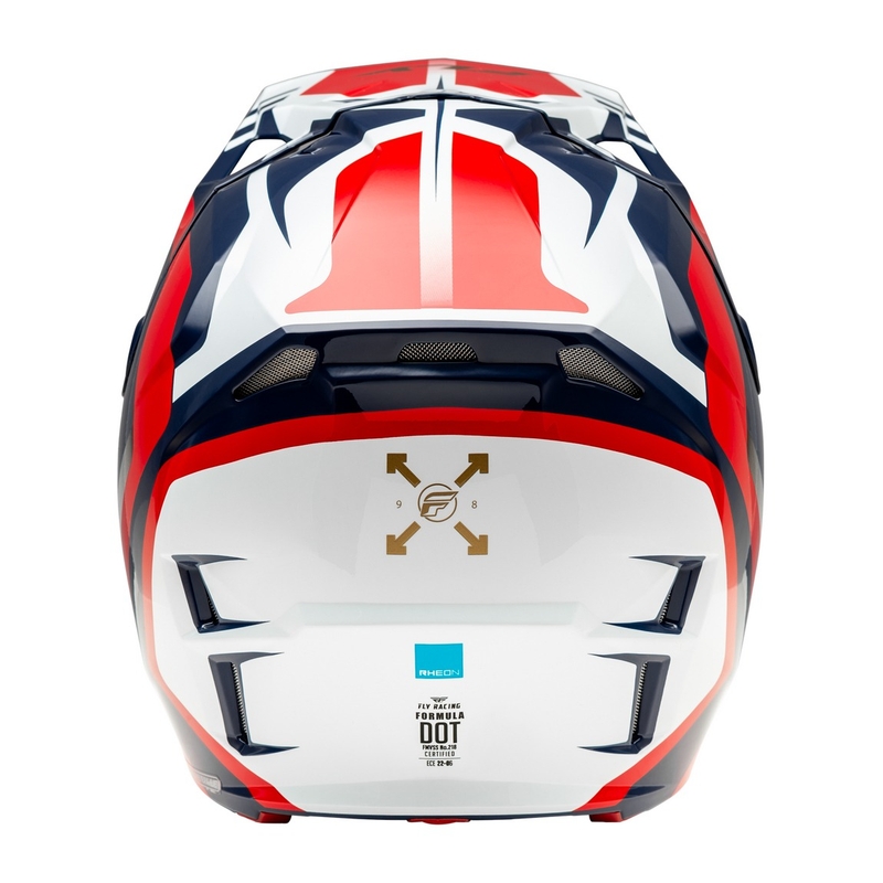 Casca motocross FLY Racing Formula CP rosu-alb-albastru