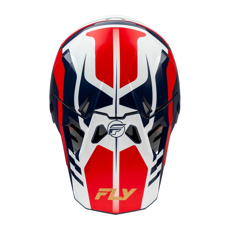 Casca motocross FLY Racing Formula CP rosu-alb-albastru