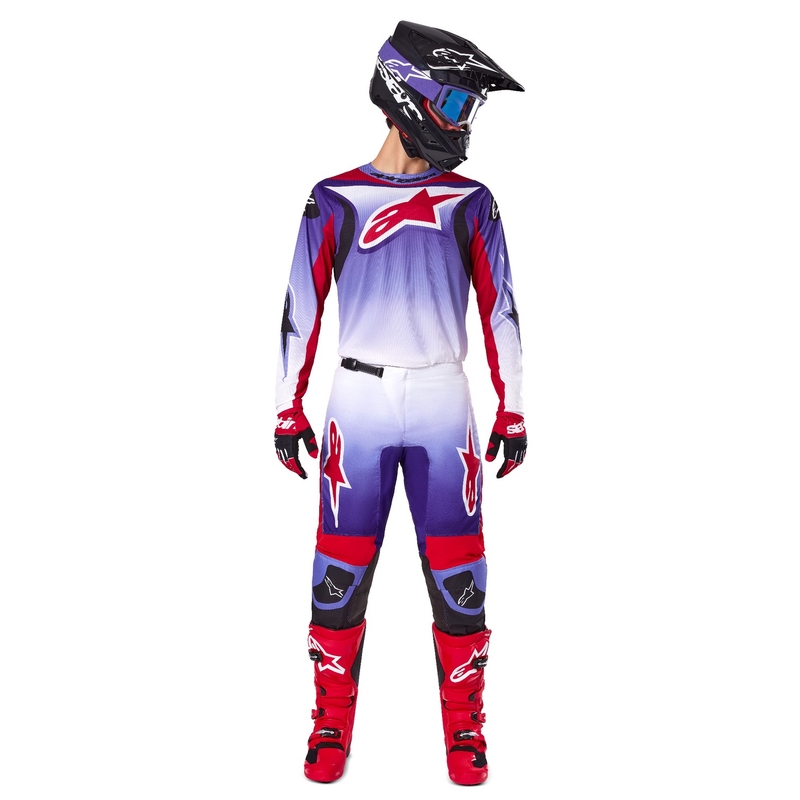 Pantaloni motocross Alpinestars Fluid Wurx violet-rosu