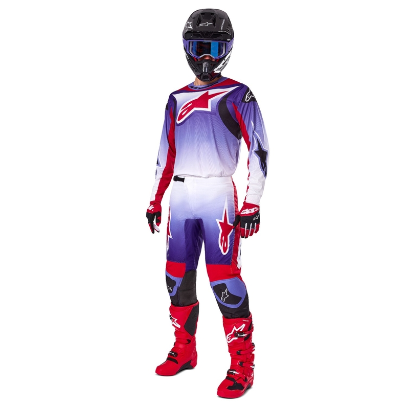 Pantaloni motocross Alpinestars Fluid Wurx violet-rosu