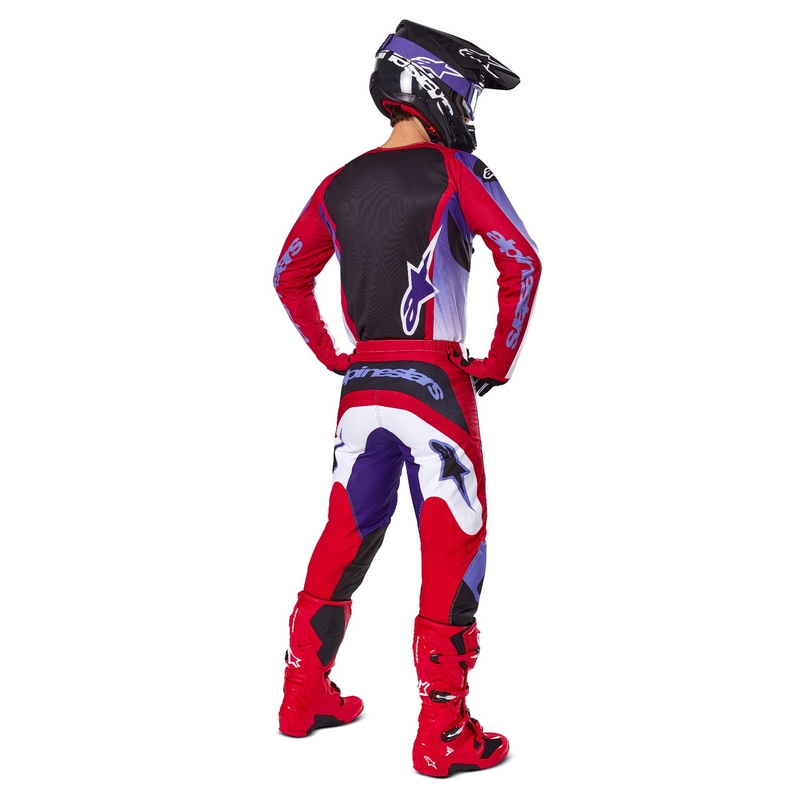 Pantaloni motocross Alpinestars Fluid Wurx violet-rosu