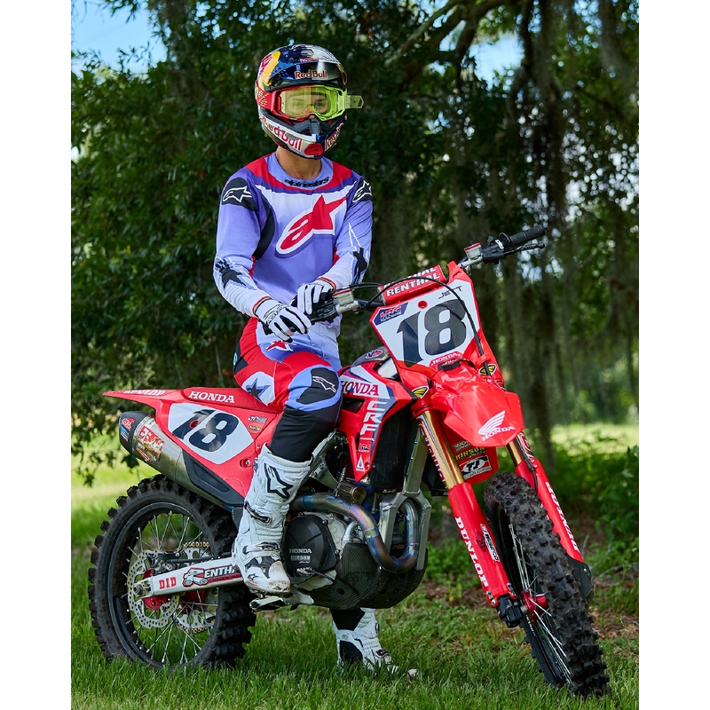 Pantaloni motocross Alpinestars Fluid Wurx violet-rosu
