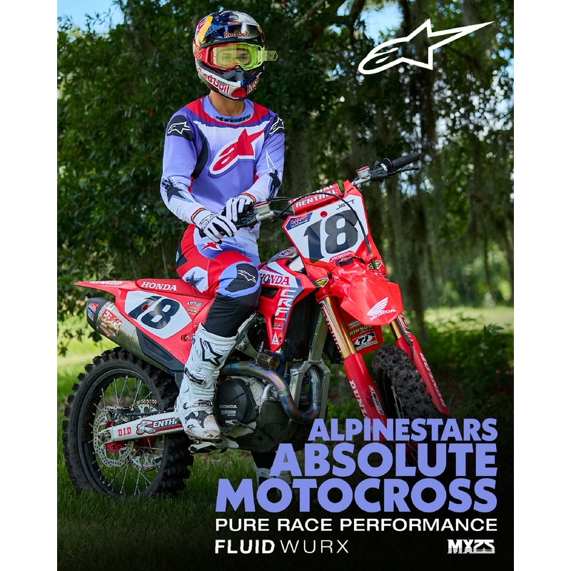 Pantaloni motocross Alpinestars Fluid Wurx violet-rosu