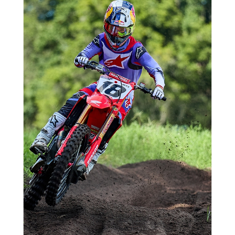 Pantaloni motocross Alpinestars Fluid Wurx violet-rosu