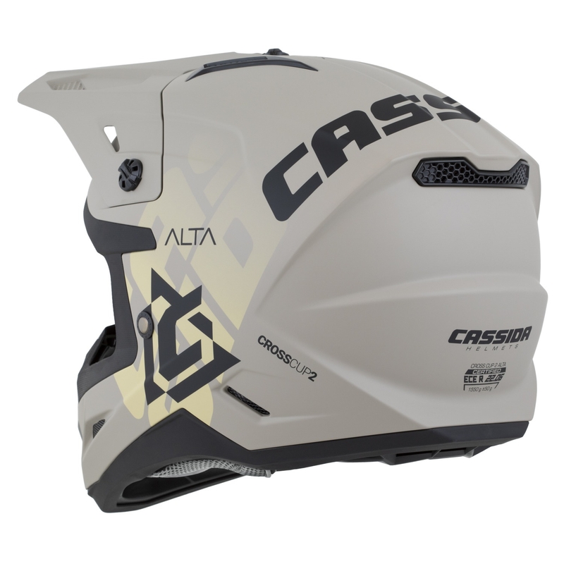 Casca de motocross Cassida Cross Cup 2 Alta gri nisip mat