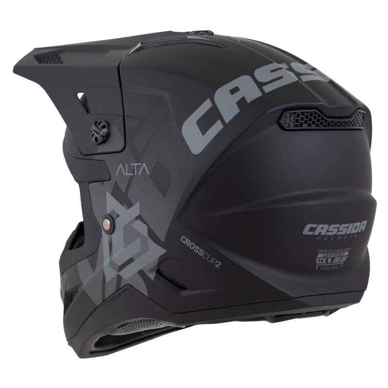 Casca motocross copii Cassida Cross Cup 2 Alta negru-gri mat