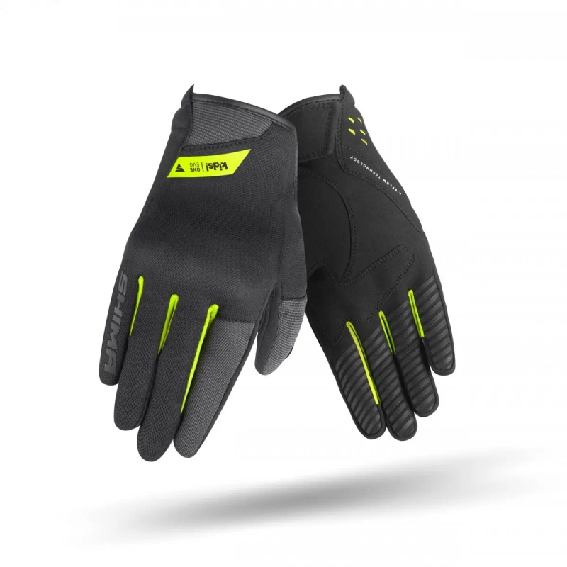 Mănuși pentru motociclete pentru copii Shima One EVO negru-galben fluo