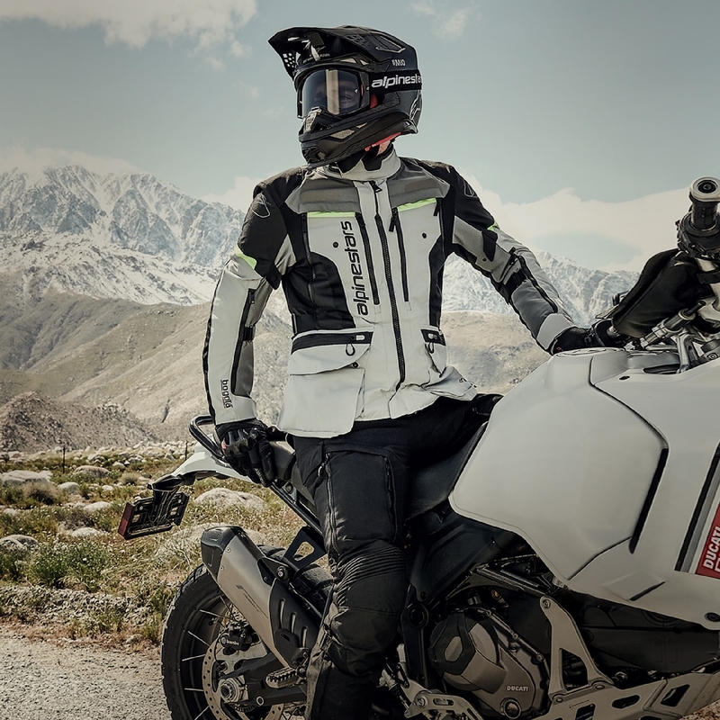Geacă motocicletă Alpinestars Bogota PRO Drystar gri-negru-galben fluo