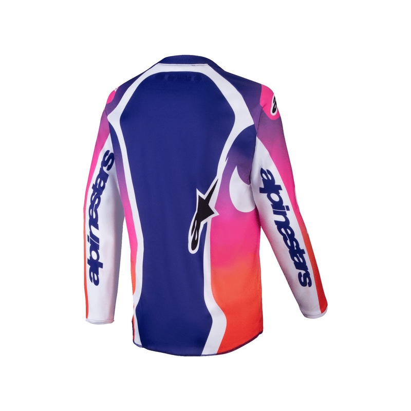 Tricou motocross copii Alpinestars Racer Wurx multicolor-alb