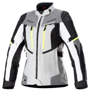 Jachetă moto Alpinestars Stella Bogota PRO Drystar 2025 pentru femei gri-negru-galben fluo