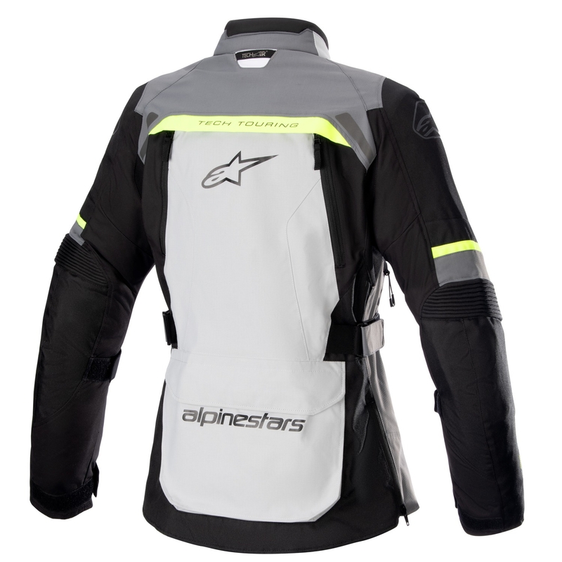 Geacă de motocicletă Alpinestars Stella Bogota PRO Drystar pentru femei gri-negru-galben fluo