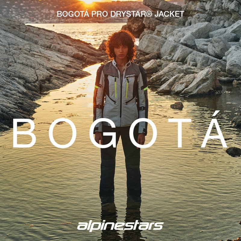 Geacă de motocicletă Alpinestars Stella Bogota PRO Drystar pentru femei gri-negru-galben fluo