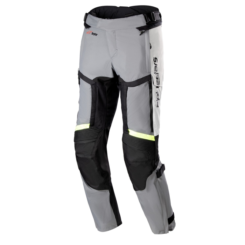 Pantaloni motocicletă Alpinestars Bogota Pro Drystar 4 gri-negru-galben fluo
