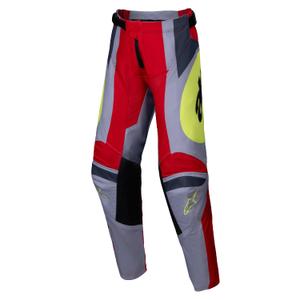 Pantaloni motocross copii Alpinestars Racer Melt roșu-gri