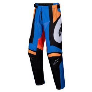 Pantaloni motocross copii Alpinestars Racer Melt portocaliu-albastru