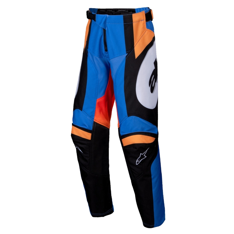 Pantaloni motocross copii Alpinestars Racer Melt portocaliu-albastru