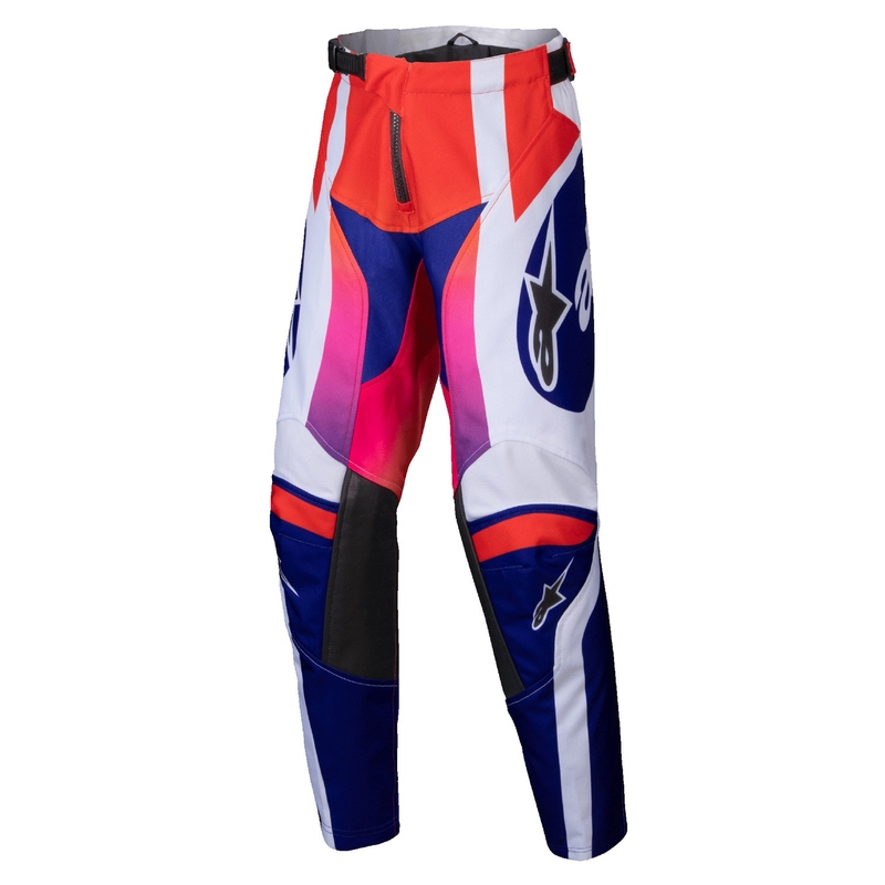Pantaloni motocross copii Alpinestars Racer Wurx multicolor-alb