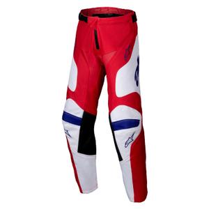 Pantaloni motocross copii Alpinestars Racer Veil roșu-alb