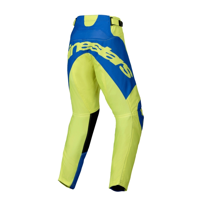 Pantaloni motocross copii Alpinestars Racer Veil galben-albastru fluo