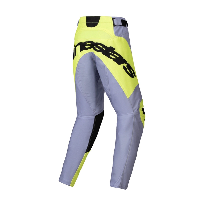 Pantaloni motocross copii Alpinestars Racer Veil gri-galben fluo