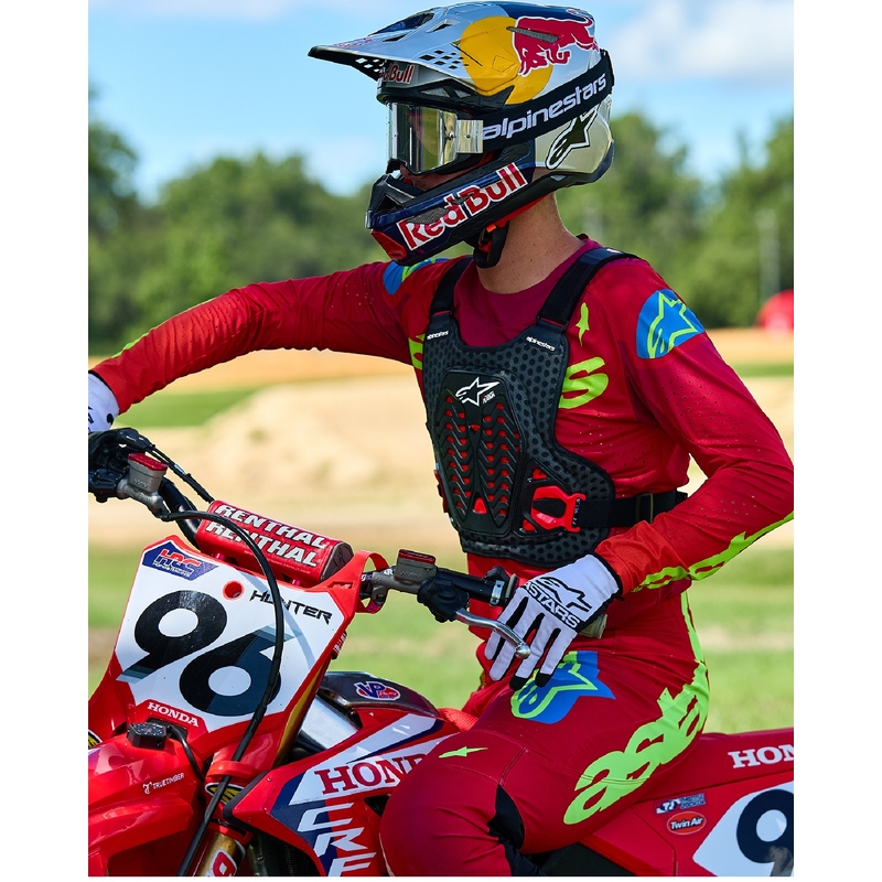 Protector de piept Alpinestars A-5 Plasma negru-rosu-alb
