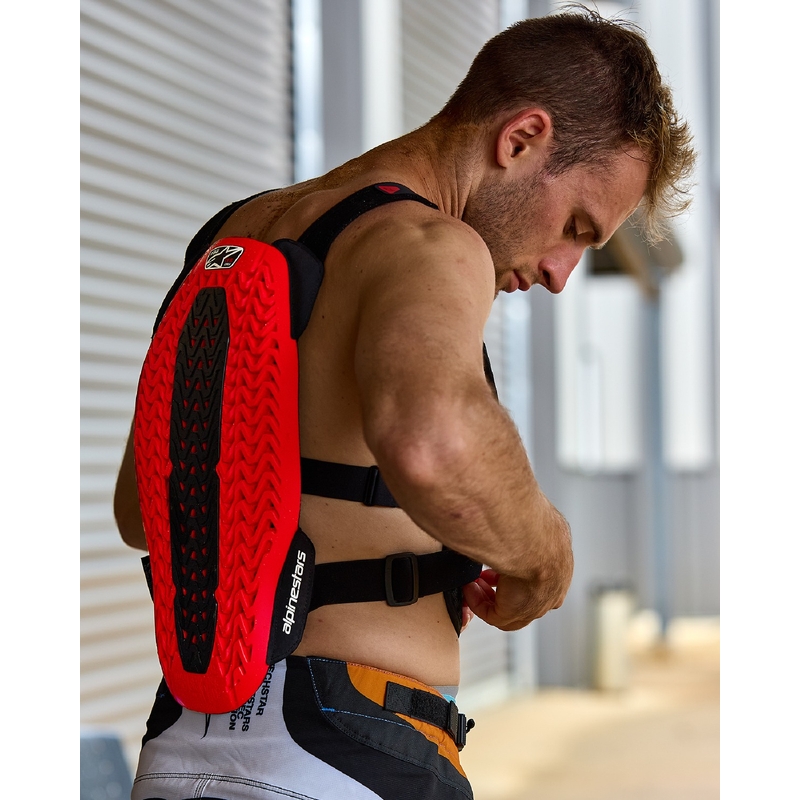 Protector de piept Alpinestars A-5 Plasma negru-rosu-alb