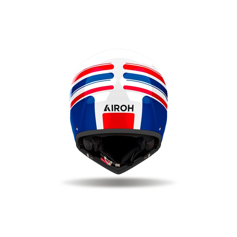 Casca moto modulara Airoh J110 Eon alb-albastru-rosu lucios