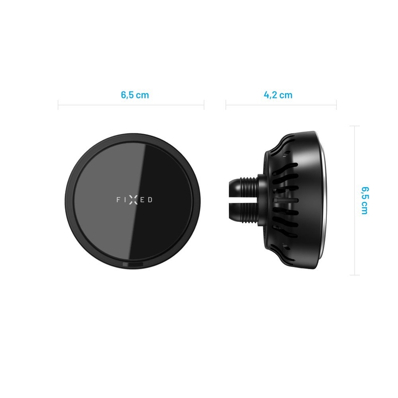 Suport cu încărcare fără fir și răcire activă FIX MagCool cu atașament MagSafe negru 15W