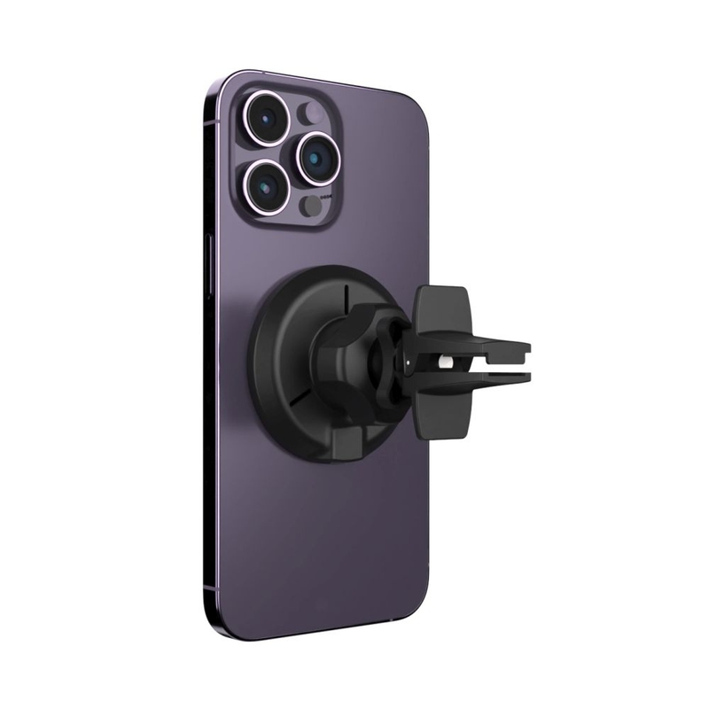 Suport cu încărcare wireless FIX MagRound cu suport de montare MagSafe negru 15W