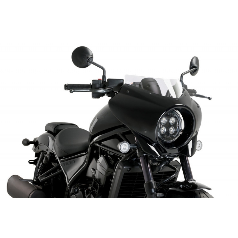 Semifairing PUIG MIRAGE transparent gloss black housing