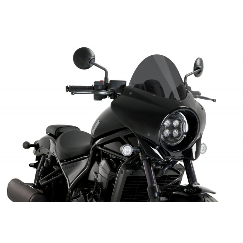 Semifairing PUIG MIRAGE dark smoke gloss black housing