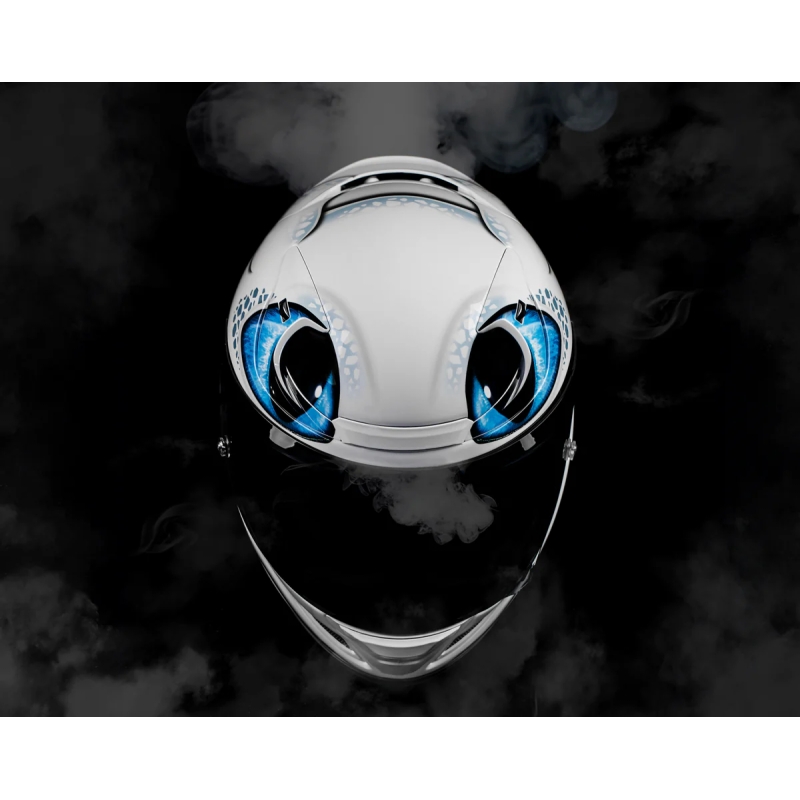 Cască integrală HJC RPHA 12 Light Fury Universal alb-albastru lichidare